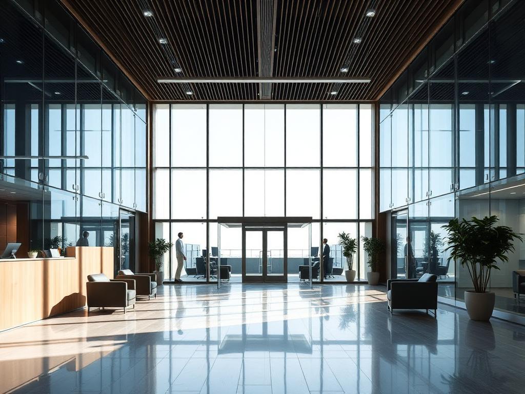 Corporate office lobby representing business security consulting in Arizona